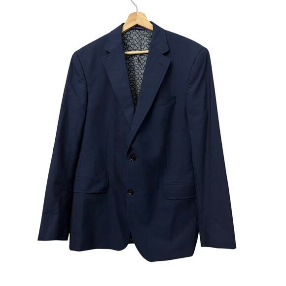 Ted Baker Endurance Blazer 44R Blue Wool 2 Button Jay Ct Sport Jacket London - Picture 1 of 12